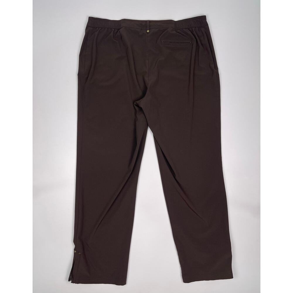 Chico’s Zenergy Espresso Brown Stretch Ankle Pants Size 2R Zip Hem Activewear - Picture 4 of 8